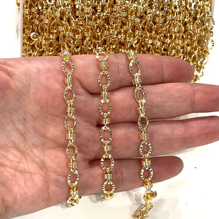 Necklaces Peppy Beads 24Kt Shiny Gold Plated Soldered Chain 65mm Gold Chain