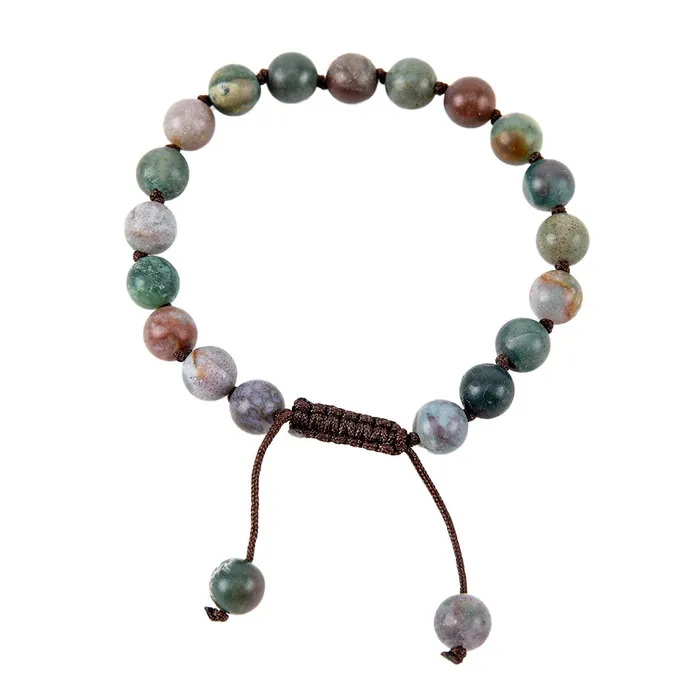 Nirvana Mala Bracelets Adjustable Beaded Blood Stone Bracelet