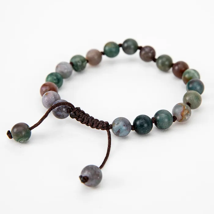 Nirvana Mala Bracelets Adjustable Beaded Blood Stone Bracelet