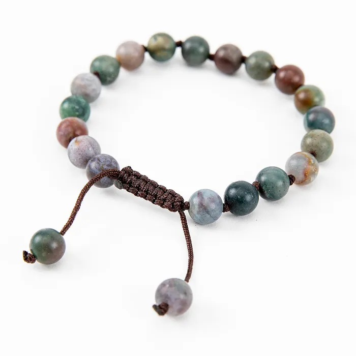 Nirvana Mala Bracelets Adjustable Beaded Blood Stone Bracelet