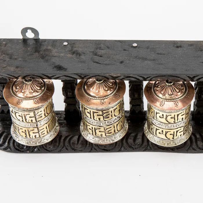 Nirvana Mala Earrings 5Piece WallMounted Prayer Wheel