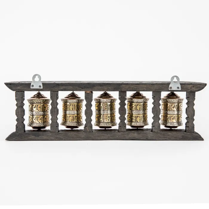 Nirvana Mala Earrings 5Piece WallMounted Prayer Wheel