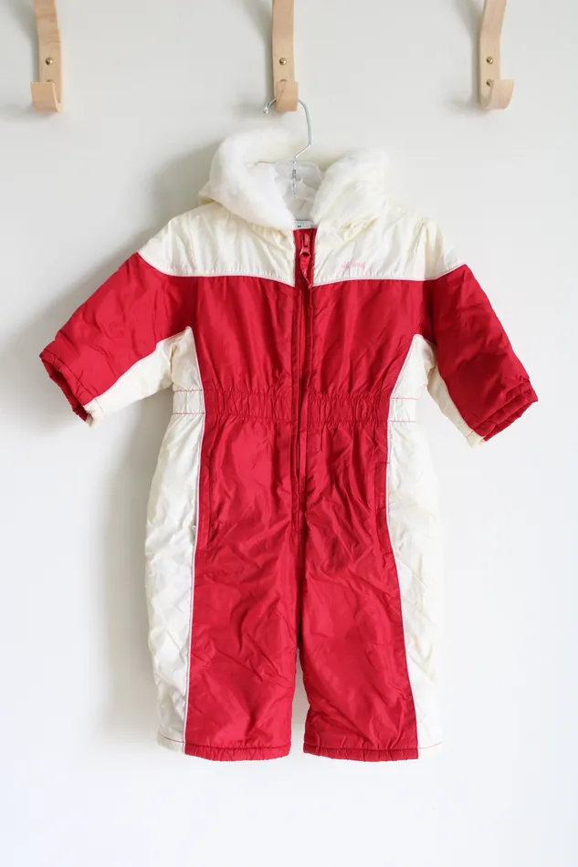 Old Navy Baby Red White Snowsuit 612 MO Old Navy Rings