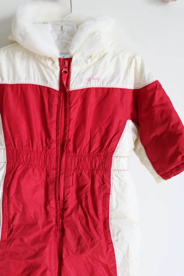 Old Navy Baby Red White Snowsuit 612 MO Old Navy Rings