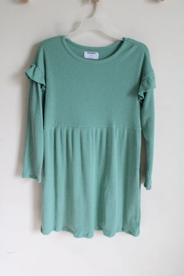 Old Navy Earrings Old Navy Green Rib Ruffle Sleeve Dress 1416