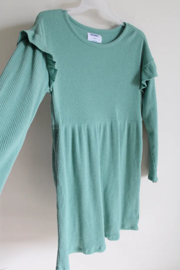 Old Navy Earrings Old Navy Green Rib Ruffle Sleeve Dress 1416