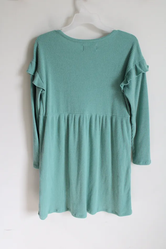 Old Navy Earrings Old Navy Green Rib Ruffle Sleeve Dress 1416