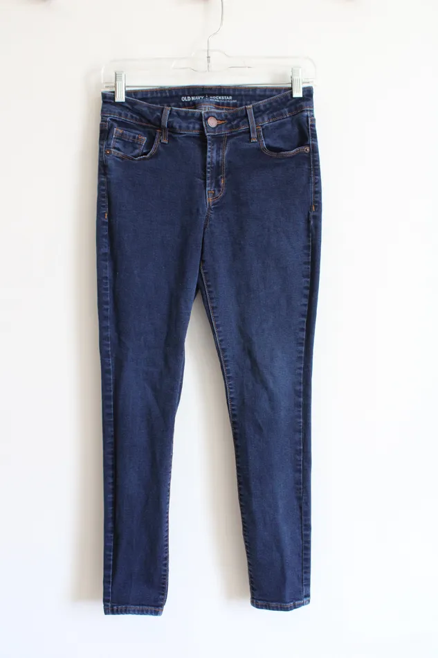 Old Navy Earrings Old Navy Rockstar MidRise Dark Wash Jeans 4