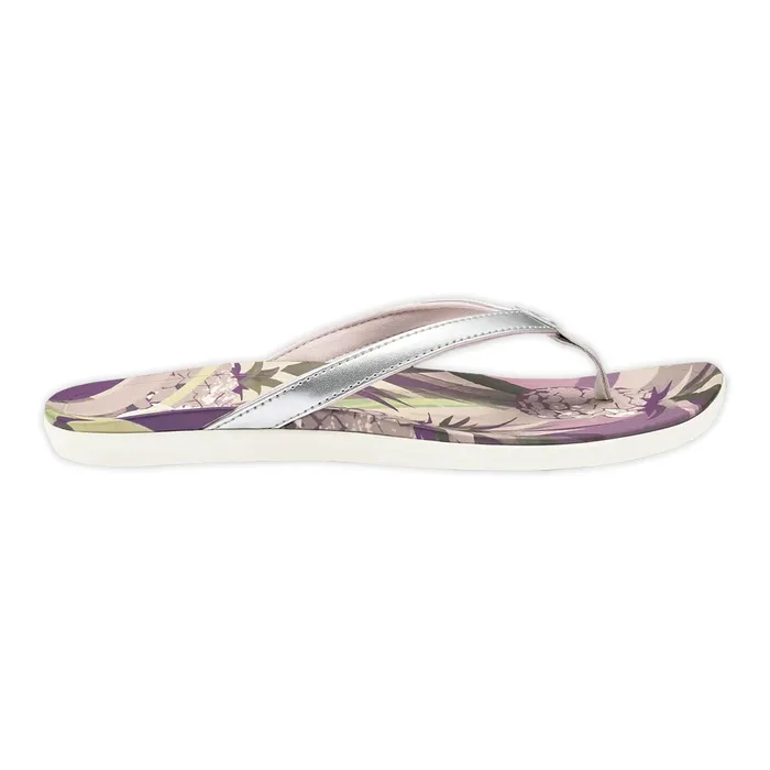 OLUKAI Rings OluKai Hoopio Hau Womens Beach Sandal SilverPineapple