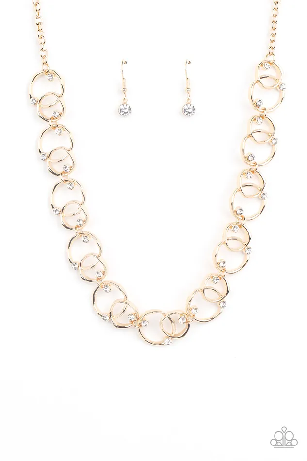 Paparazzi Accessories Center of My Universe Gold Earrings