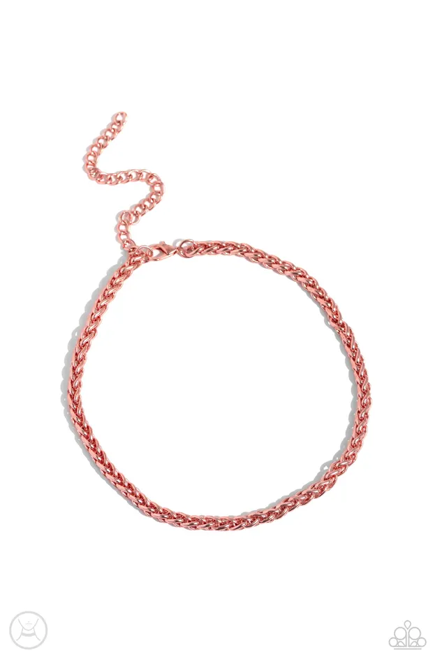 Paparazzi Accessories Earrings Braided Battalion Pink