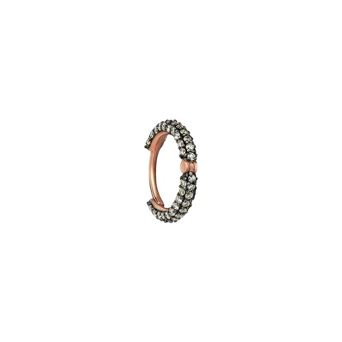 Pave Champagne Hoop Piercing Kismet By Milka Earrings
