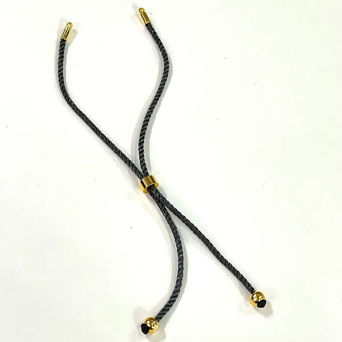 Peppy Beads Bracelets Adjustable Rope Slider Bracelet Blanks GreyGold Adjustable Bracelet Blanks Peppy Beads Bracelets Adjustable Rope Slider Bracelet Blanks GreyGold Adjustable Bracelet Blanks