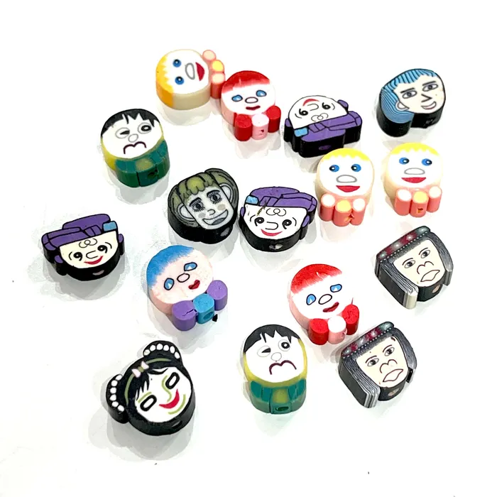 Peppy Beads Earrings 10mm Polymer Clay Face Charms 10mm Face Spacers 5 Beads in a pack Peppy Beads Earrings 10mm Polymer Clay Face Charms 10mm Face Spacers 5 Beads in a pack