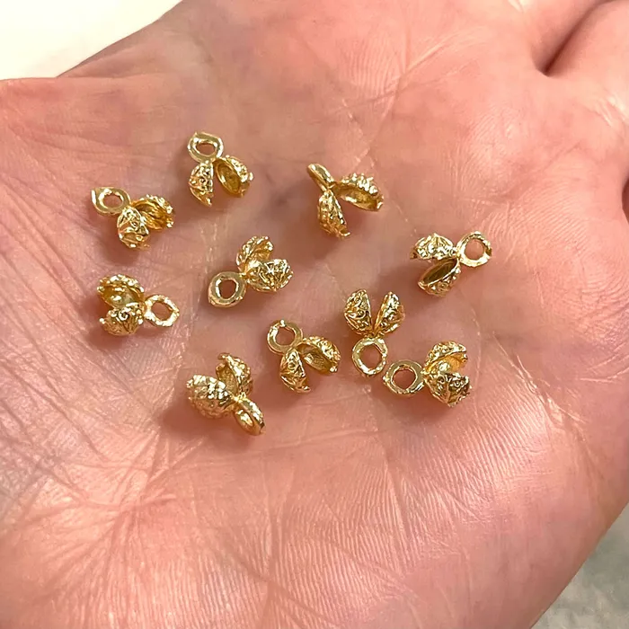 Peppy Beads Earrings 24Kt Gold Plated Brass Cord Ends Gold Knot Cover Gold Cord Ends Gold End Cap Gold Connector Cap Peppy Beads Earrings 24Kt Gold Plated Brass Cord Ends Gold Knot Cover Gold Cord Ends Gold End Cap Gold Connector Cap