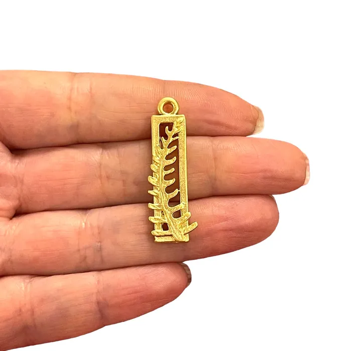 Peppy Beads Earrings 24Kt Matte Gold Plated Fern Leaf Charms Gold Fern Leaf Charms 2 pcs in a pack Peppy Beads Earrings 24Kt Matte Gold Plated Fern Leaf Charms Gold Fern Leaf Charms 2 pcs in a pack