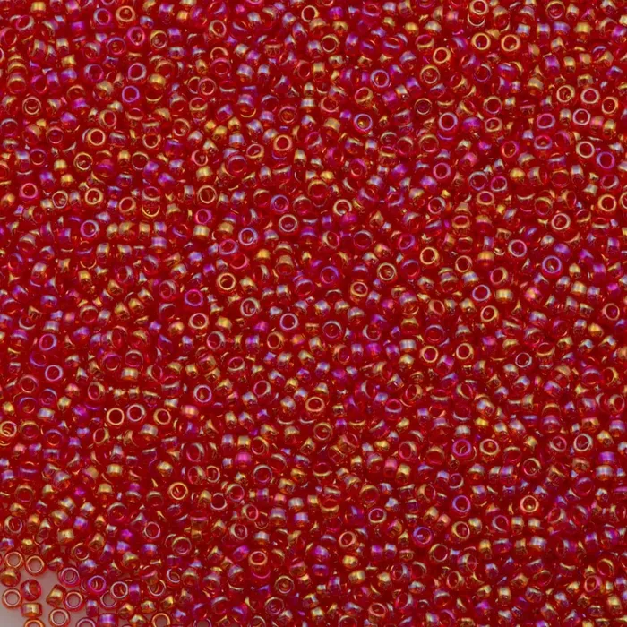 Peppy Beads Earrings Miyuki Seed Beads 150 0254 Transparent Red AB 10 Gr