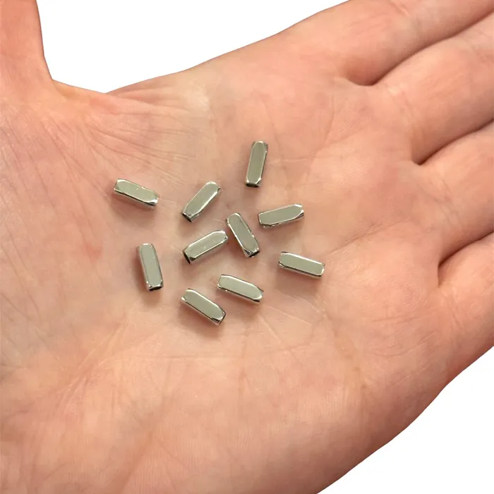 Peppy Beads Earrings Rhodium Plated Brass Spacer Tubes 8mm Rhodium Spacer Tube10 pcs in a pack Peppy Beads Earrings Rhodium Plated Brass Spacer Tubes 8mm Rhodium Spacer Tube10 pcs in a pack