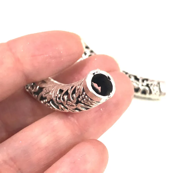 Peppy Beads Necklaces Antique Silver Plated Large Brass Pendant Peppy Beads Necklaces Antique Silver Plated Large Brass Pendant
