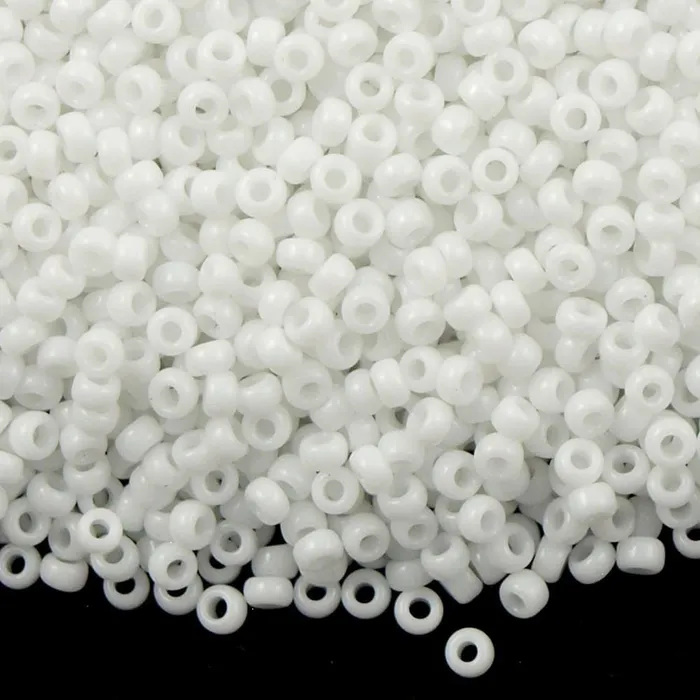 Peppy Beads Rings Miyuki Seed Beads 60 Opaque White 0402