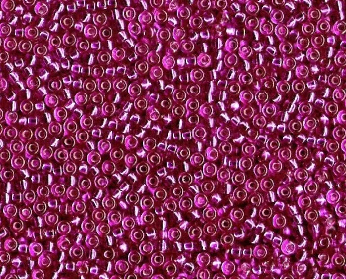 Peppy Beads Rings Miyuki Seed Beads 80 Fuchsia Silver Lined 1340