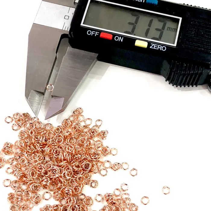 Peppy Beads Rings Rose Gold Plated Jump Rings 3mm Tarnish Resistant Rose Gold Plated Open Jump Rings Peppy Beads Rings Rose Gold Plated Jump Rings 3mm Tarnish Resistant Rose Gold Plated Open Jump Rings
