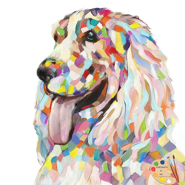 Portraits by NC Earrings Cocker Spaniel Dog Portrait