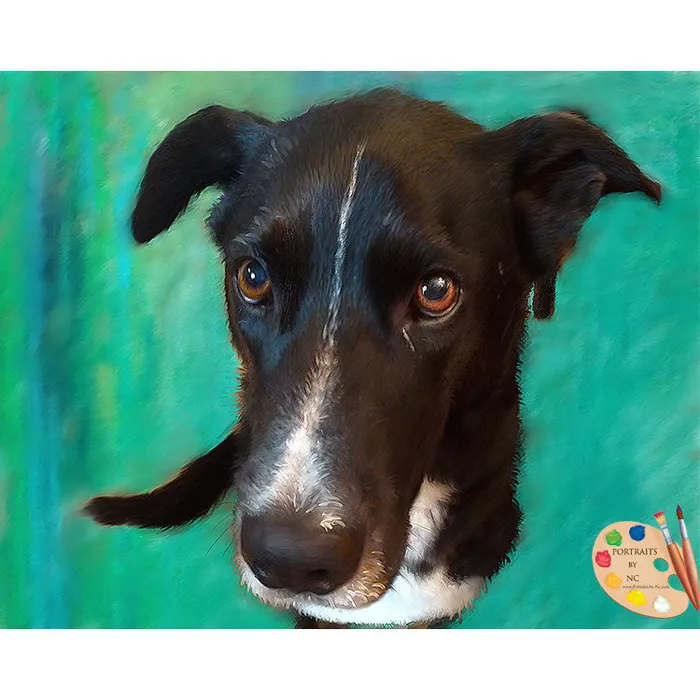 Portraits by NC Labrador Dog Portrait Custom Painted Pet Portrait Necklaces