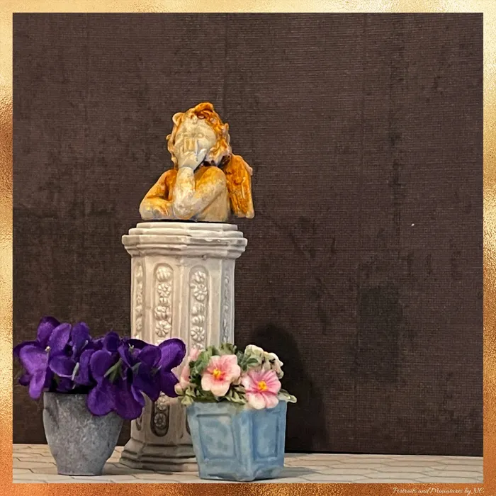 Portraits by NC Necklaces 112 Scale Miniature Bust Angel Dollhouse Statuary