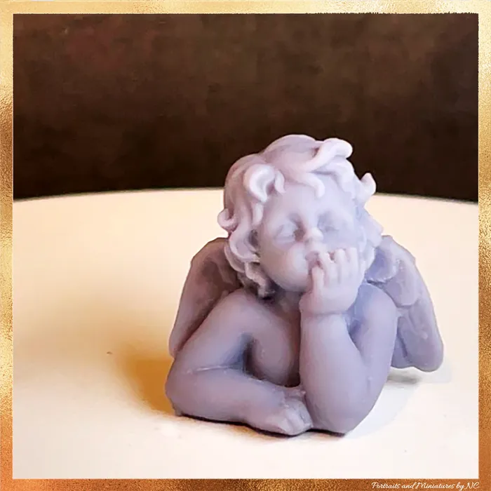 Portraits by NC Necklaces 112 Scale Miniature Bust Angel Dollhouse Statuary