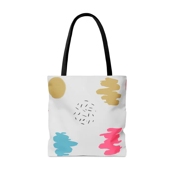 Portraits by NC Rings Tote Bag Colorful Circle Design