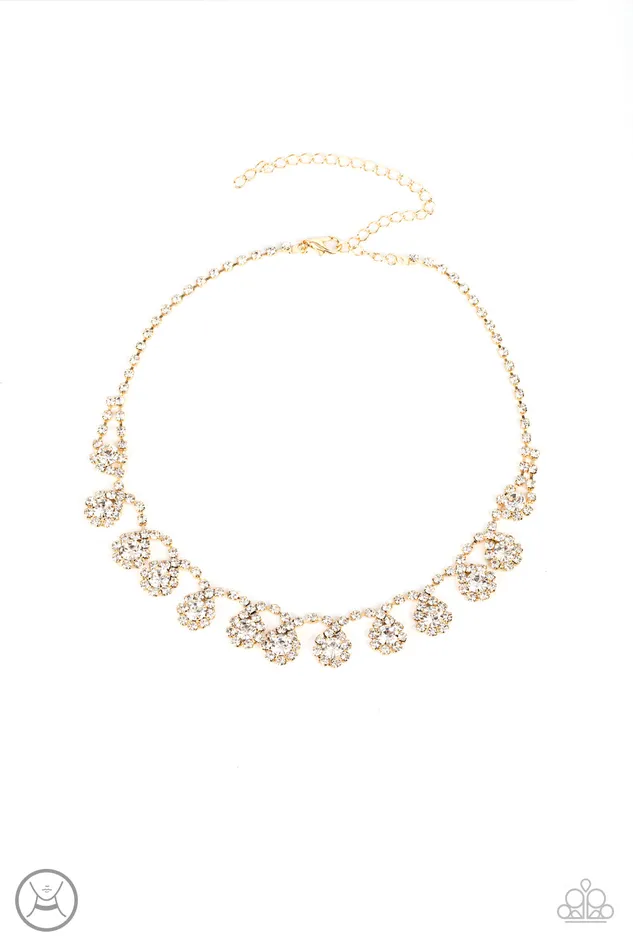Princess Prominence Gold Paparazzi Accessories Earrings