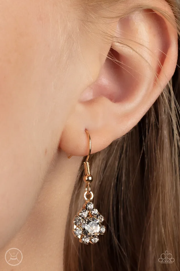 Princess Prominence Gold Paparazzi Accessories Earrings
