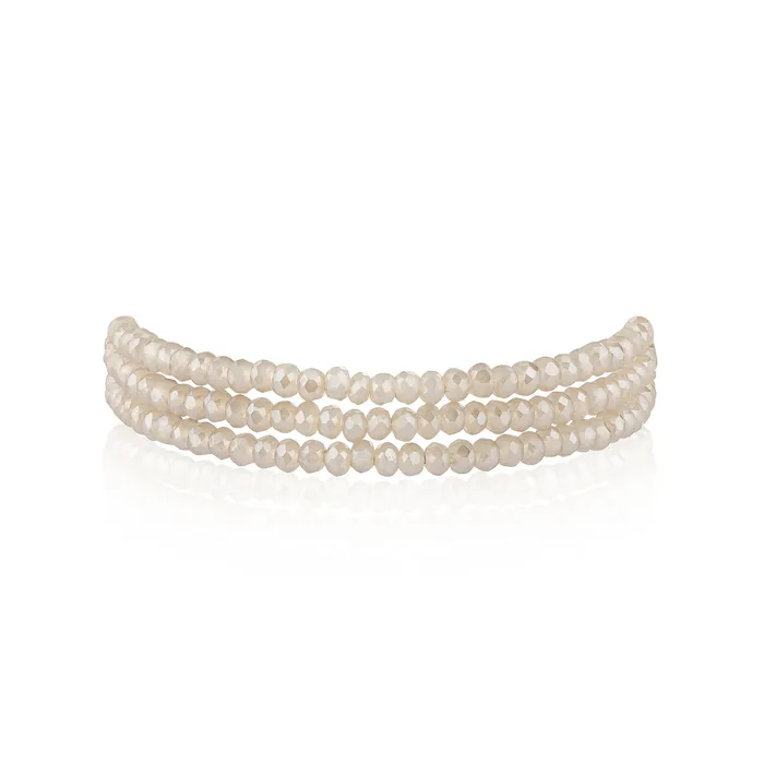 RACHEL LYNN CHICAGO 2mm Champagne Quartz Triple Wrap Bracelet Bracelets