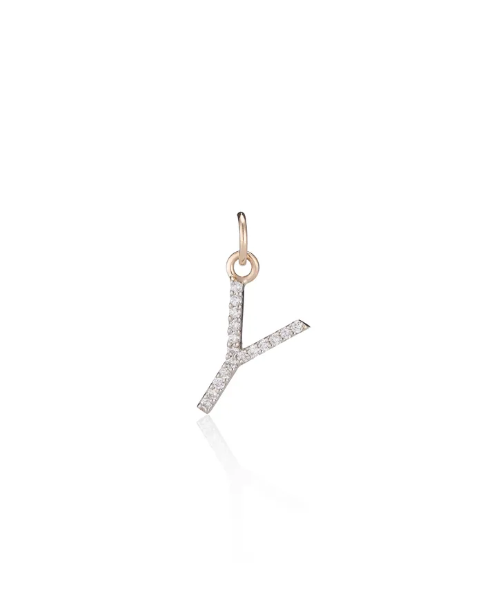 RACHEL LYNN CHICAGO Charm Necklaces Diamond Y Letter Charm