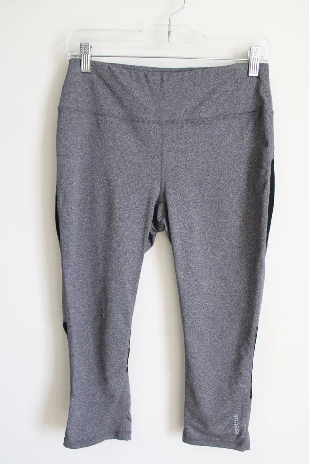 Reebok Gray Capri Legging M Reebok Earrings