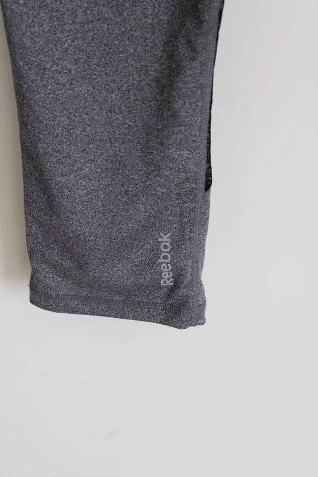 Reebok Gray Capri Legging M Reebok Earrings
