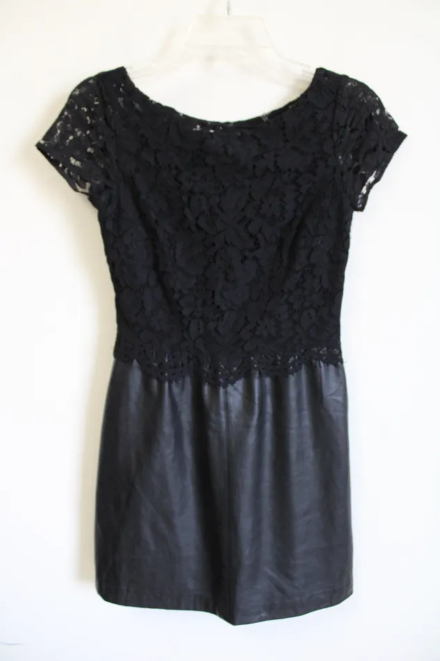 Rings Bailey44 Bailey44 Black Leather Lace Dress XS