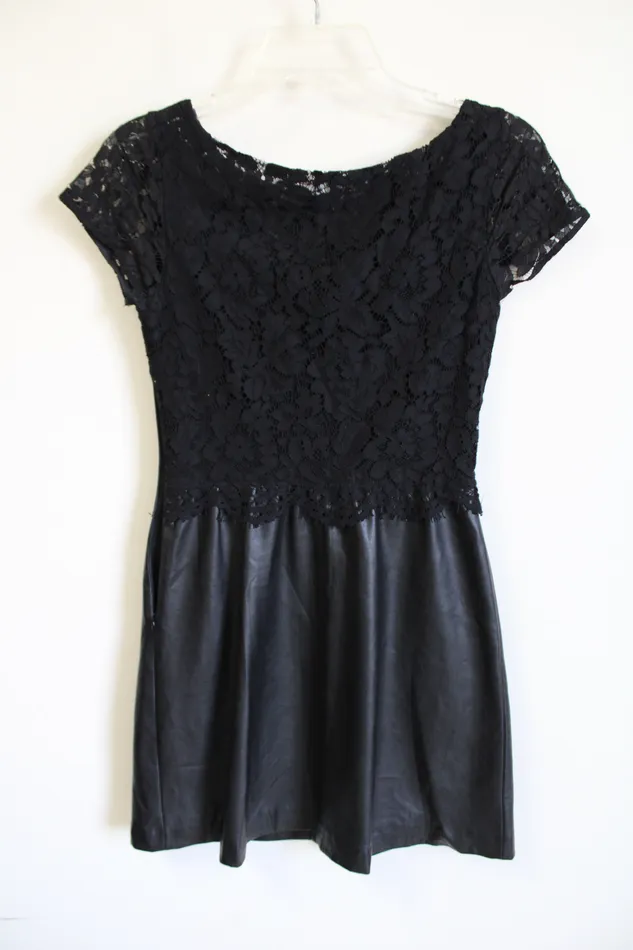 Rings Bailey44 Bailey44 Black Leather Lace Dress XS