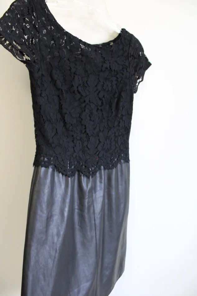 Rings Bailey44 Bailey44 Black Leather Lace Dress XS