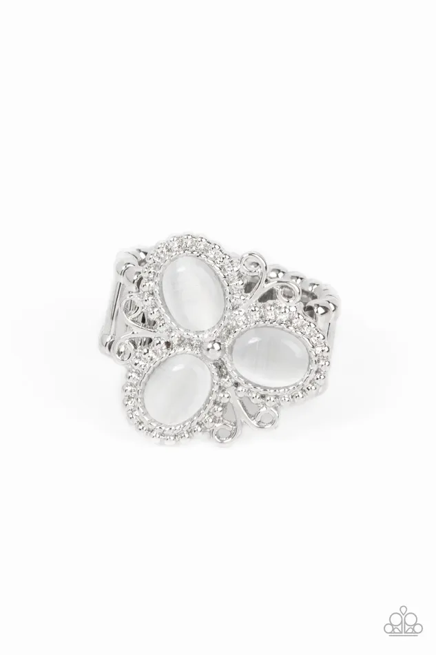 Rings Bewitched Blossoms White Paparazzi Accessories