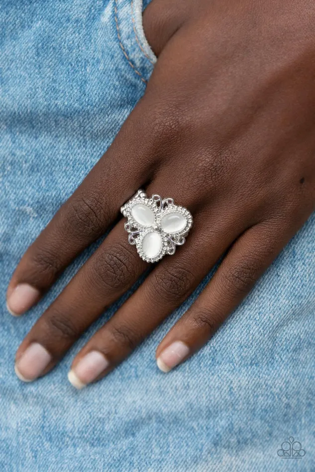 Rings Bewitched Blossoms White Paparazzi Accessories