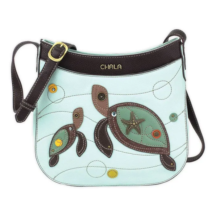 Rings CHALAGROUP Chala Sea Turtlethemed Crossbody Handbag Light Blue