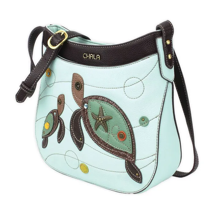 Rings CHALAGROUP Chala Sea Turtlethemed Crossbody Handbag Light Blue