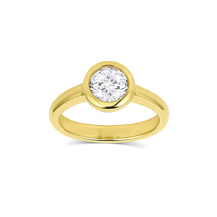 Rings Consider Bridal Bubble Bezel Engagement Ring