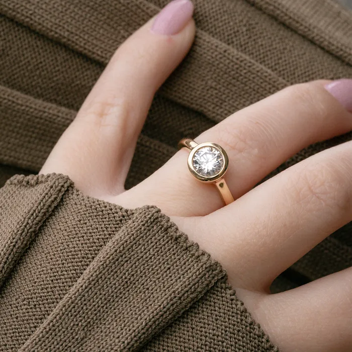 Rings Consider Bridal Bubble Bezel Engagement Ring