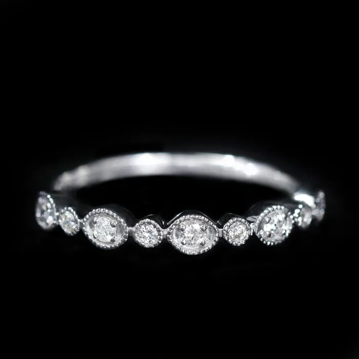 Rings Diamond South 14K White Gold 020 CTW Diamond Band