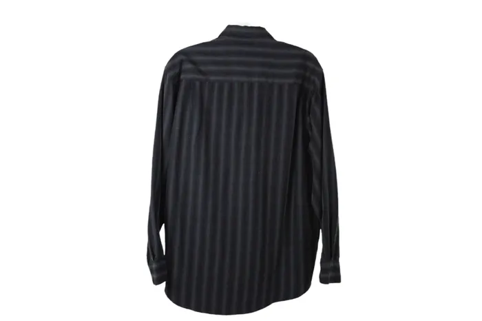 Rings Haggar Haggar Luxury Microfiber Black Gray Shirt XL
