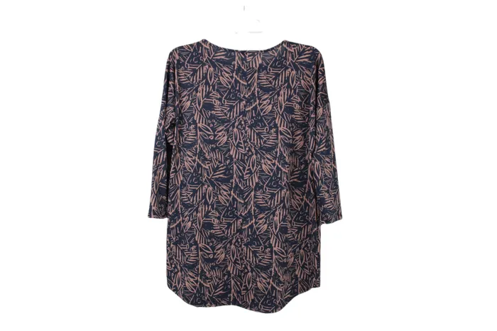 Rings Honey Lace Honey Lace Blue Brown Patterned Top L