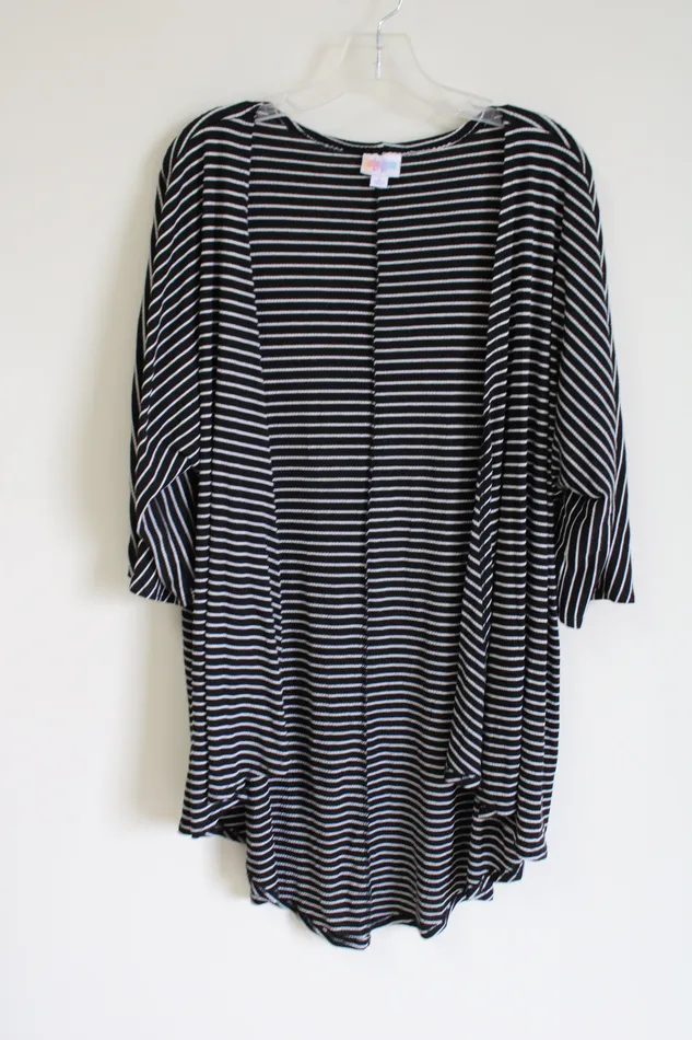 Rings LuLaRoe LuLaRoe Black White Rib Cardigan S